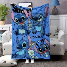 Disney Cute Stitch Emotions Fleece Blanket