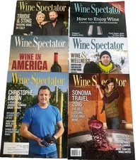 Lot of 6 Wine Spectator Magazines 2015 2016 2023 Italy America Sonoma Travel