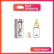 BIBS Baby Bottle 5 oz / 150 ml Natural Rubber Latex Nipple - Anti-Colic, BPA-Fre