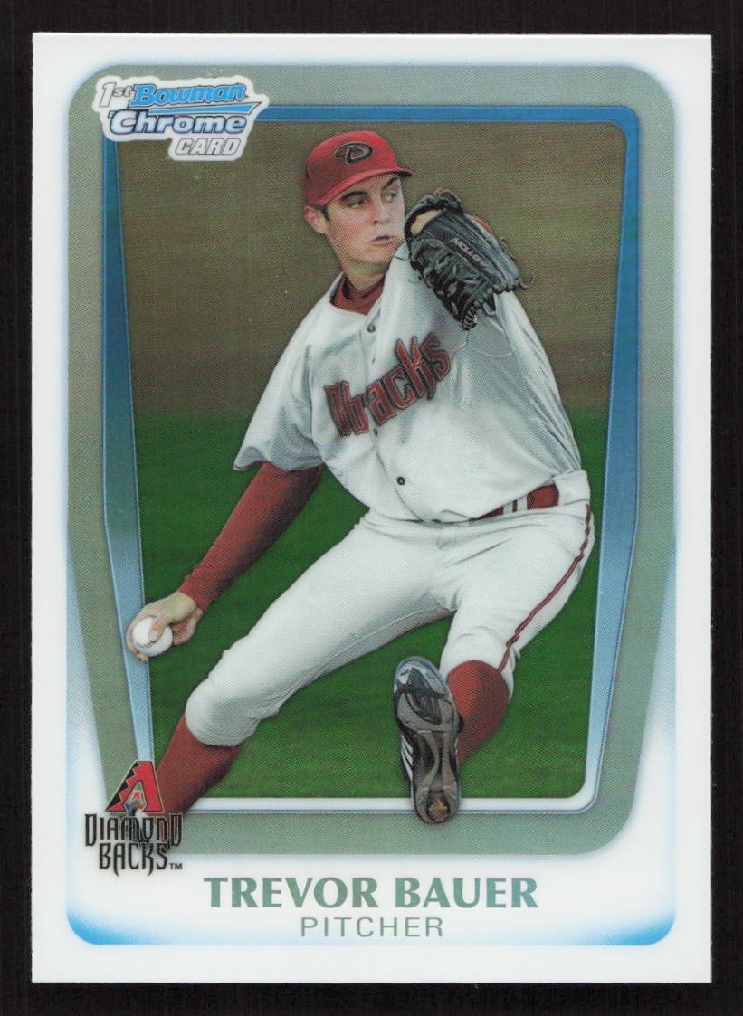 2011 Bowman Draft Picks & Prospects Trevor Bauer Chrome Refractor #BDPP9 Card
