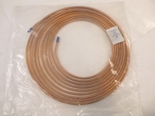 25' Dehydrated Copper Refrigeration Coil Tubing 1/4" Width