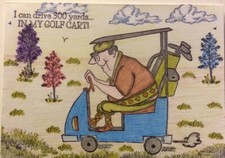 Handmade Golfer Dad Golf Cart Birthday Get Well Thinking Of You Greeting Card