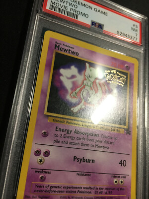 1999 Mewtwo Black Star WB Movie Promo Non Holo Pokemon Card #3 NM