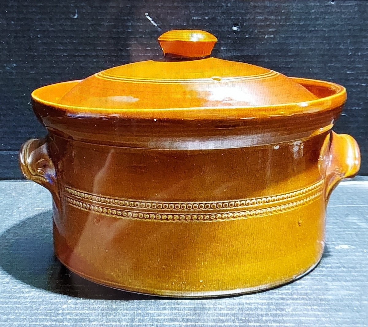 Vintage PEARSONS Chesterfield England STONEWARE POTTERY Casserole