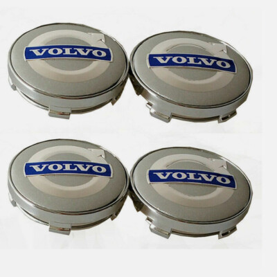 4x 60mm Für Volvo Nabendeckel Felgendeckel Nabenkappe Nabenabdeckung Silber NEW