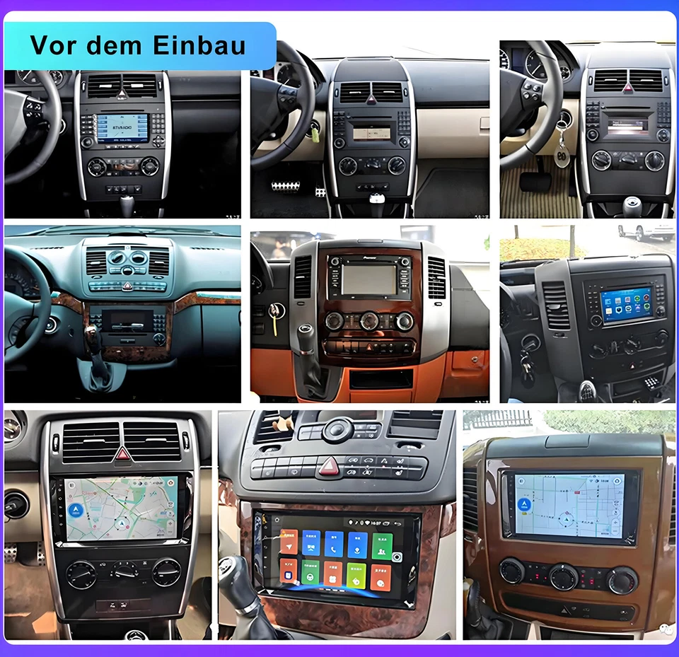 4+64G Android Radio Carplay Navi DAB+ Bluetooth GPS Für Mercedes W169 W245 - Bild 3 von 4