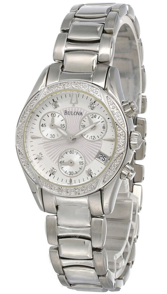 Bulova Women\'s 96R134 Silver Stainless Steel Dimond bezel Quartz Watch 32mm 71rwgamuMuL.jpg_BO30,255,255,  main image 4