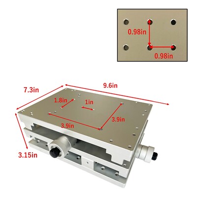 XY 2 Axis Positioning Marking Machine Adjustabl Work Table Mobile Laser