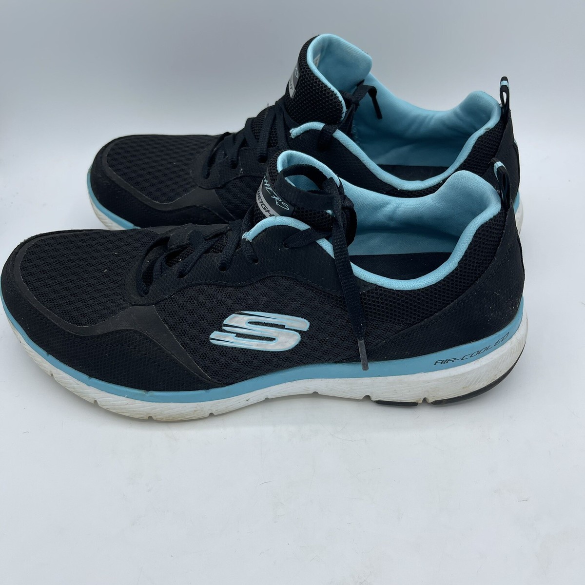 Skechers Flex Appeal Sneakers Black Women's Size Lace Up