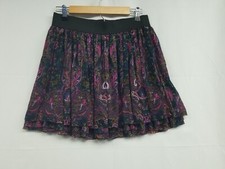NWT Express Womens Floral Pleated Full Mini Skirt Size Medium