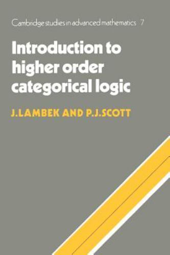 Introduction to Higher-Order Categorical Logic Lambek Scott Paperback