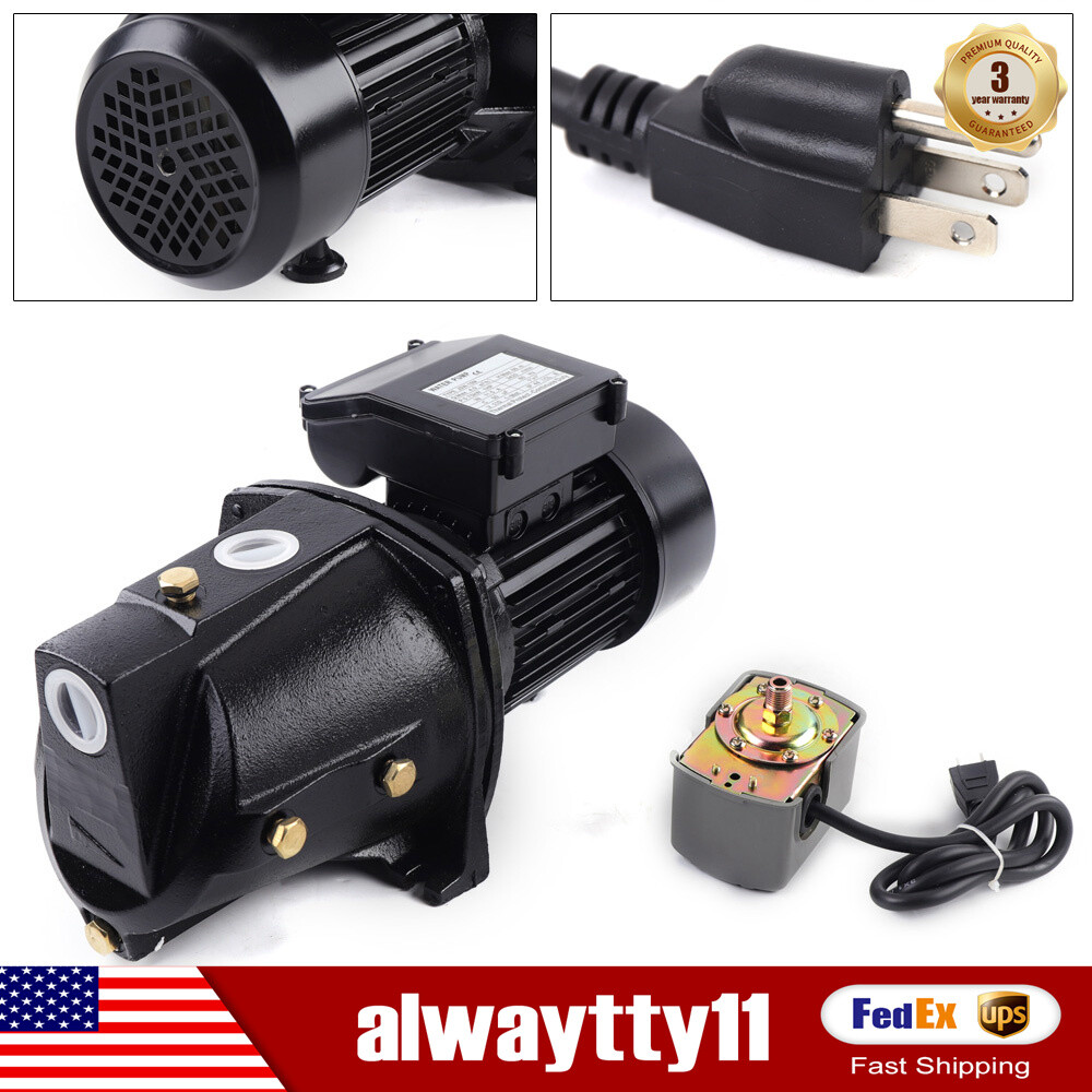 1HP 17.5GPM 110V Shallow Well  Cast Iron Heavy Duty Pump Water Jet Pump