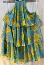 New Zara PRINTED TULLE DRESS,Size Small Multicolored