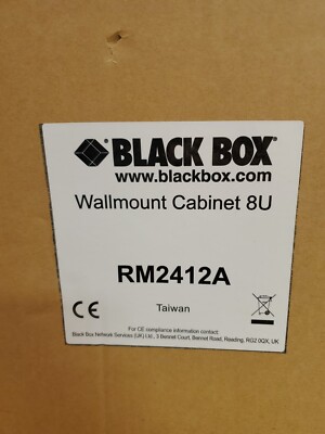 Black Box 8U Wallmount Cabinet 22''w X 23.6''d M6 50-Lb. Capacity - RM2412A