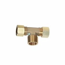 Plumbing Branch Tee Fitting (2) 1/2" Compression Tube Size Ends X (1) 1/2" NPT 