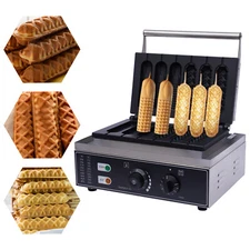 Commercial Waffle Corn Hot Dog Maker1500W Nonstick for Home Restaurant 50~300℃