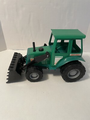 1998 MIGHTY WHEELS DIECAST GREEN FRONT LOADER BLUE RIDGE FARM GREAT TRACTOR