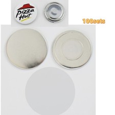 100 Sets 3" 75mm Circle Shape Nd. Magnetic Button Part Shell, Mylar, Nd. Magnet