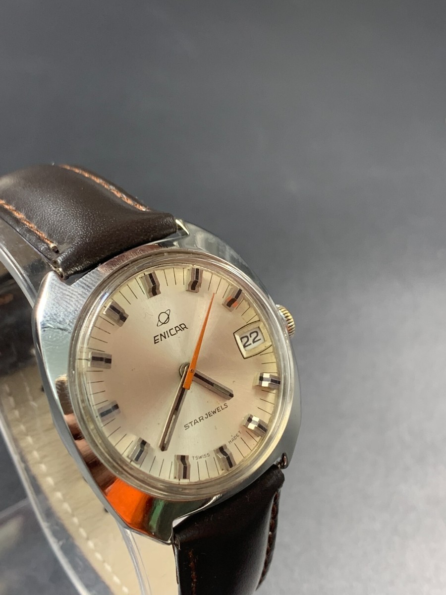 【値引無し】1970 ENICAR STAR JEWELES ビンテージ 1970'S VINTAGE ENICAR STAR JEWELS WATCH AUTOMATIC SWISS