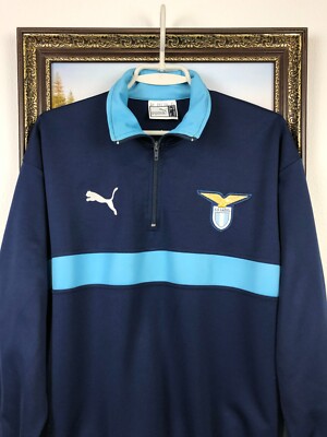 Vintage Lazio Puma Sweatshirt Jacket Football Soccer Rare Train