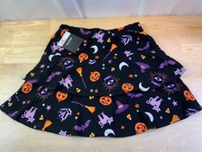 New Girl's Celebrate Halloween Tiered Skirt has Cats,Pumpkins,Candy,Moon etc- 