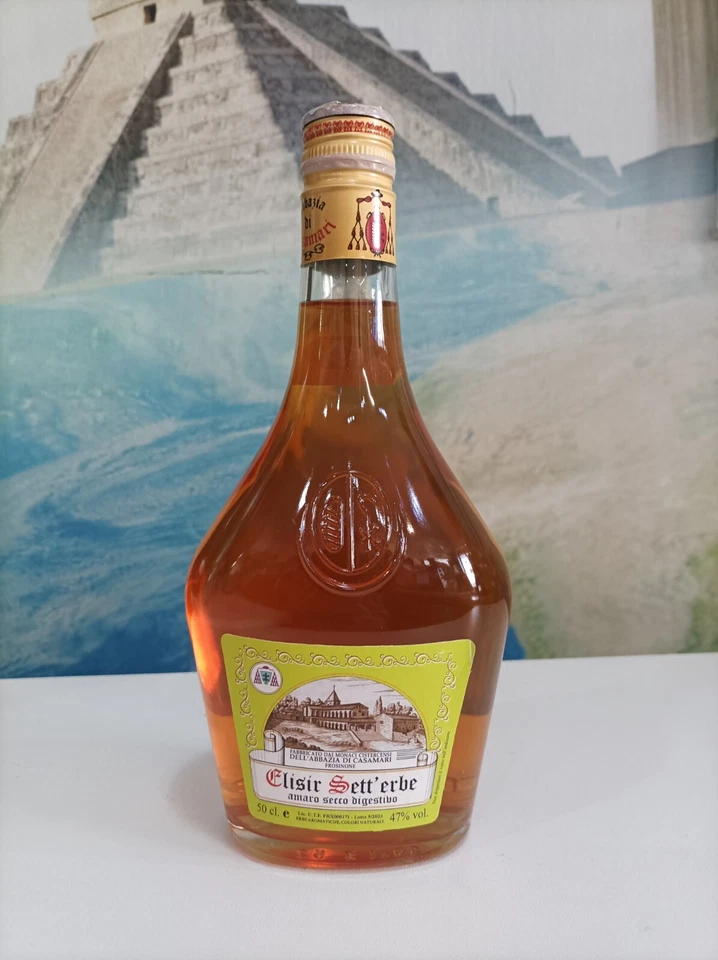 ABBAZIA CISTERCENSE DI CASAMARI Amaro elisir 7 erbe 50 cl Abbazia di Casamari liquore erbe aromatiche medicinali