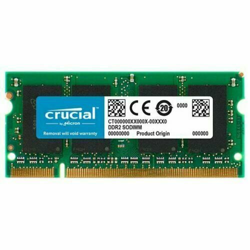 Memoria portátil SODIMM CRUCIAL CT25664AC800 2 GB DDR2 800Mhz PC2-6400 200 pines 2 G - Imagen 1 de 1