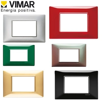 PLACCA VIMAR PLANA 3 MODULI DISPONIBILE IN 32 COLORI