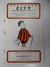 BRADFORD CITY v ALDERSHOT TOWN | 1965/1966 | DIV. 4 | 30 APR 1966 | UK PORTOFREI