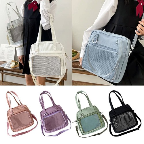 HUAJINGKEJI Clear Itabag Crossbody Tasche - Anime Display Rucksack Mit Klarsicht-Fach | Nylon Umhängetasche | Für Conventions & Reisen