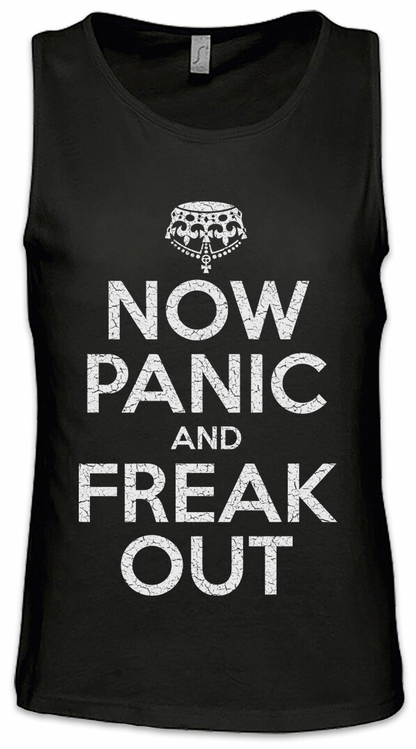 ALTRA Canotta uomo Now Panic And Freak Out divertente mantenere la calma e