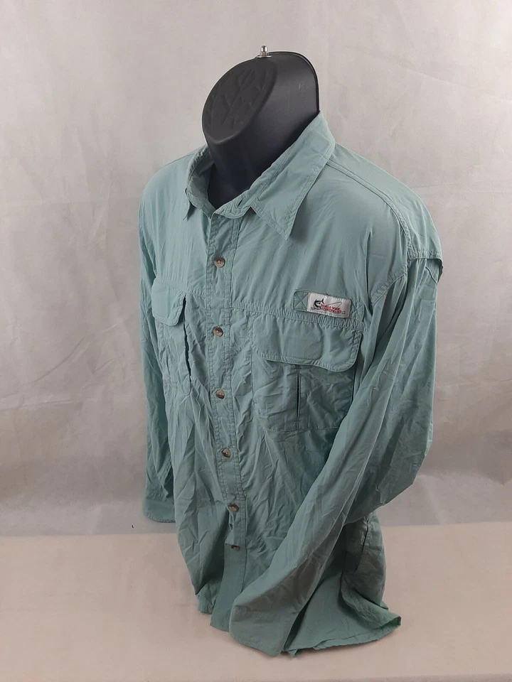 Рубашка рыболовная World Wide спортивная с длинным рукавом на пуговицах спереди XL синяя - Изображение 3 из 4