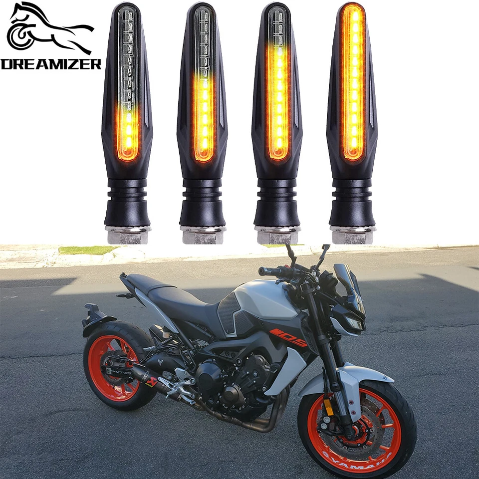 Luces indicadoras de flujo de señal de giro LED para motocicleta Yamaha Cruiser Off Road Foto 2 de 4