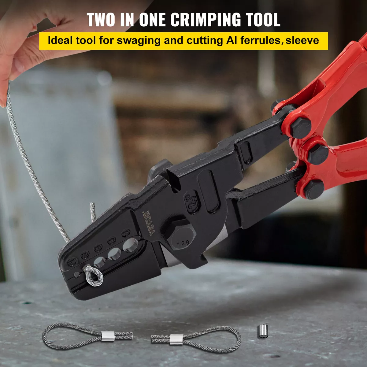 24 Hand Swager Swaging Crimping Tool for Wire Rope Cable Swage 1 16 3 16
