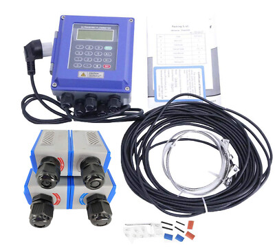 Ultrasonic Flow Meter with 2 Pair Clamp on Transducer TS-2 TM-1 DN25mm-700mm