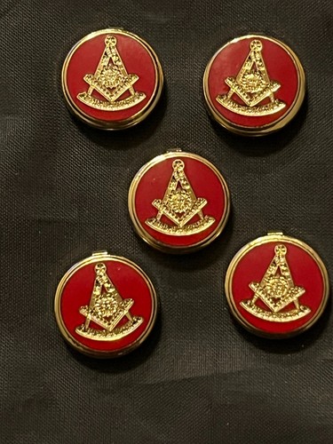 Masonic Button Covers Tuxedo Square Compass Past Master York Rites Freemason NEW - Picture 54 of 65