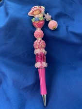 Personalized Strawberry Shortcake Beaded Pen Handmade Kawaii Gift Collectible