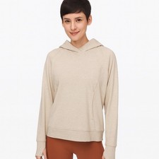 Lululemon Scuba Pullover Hoodie Heathered Sahara Oatmeal size 12