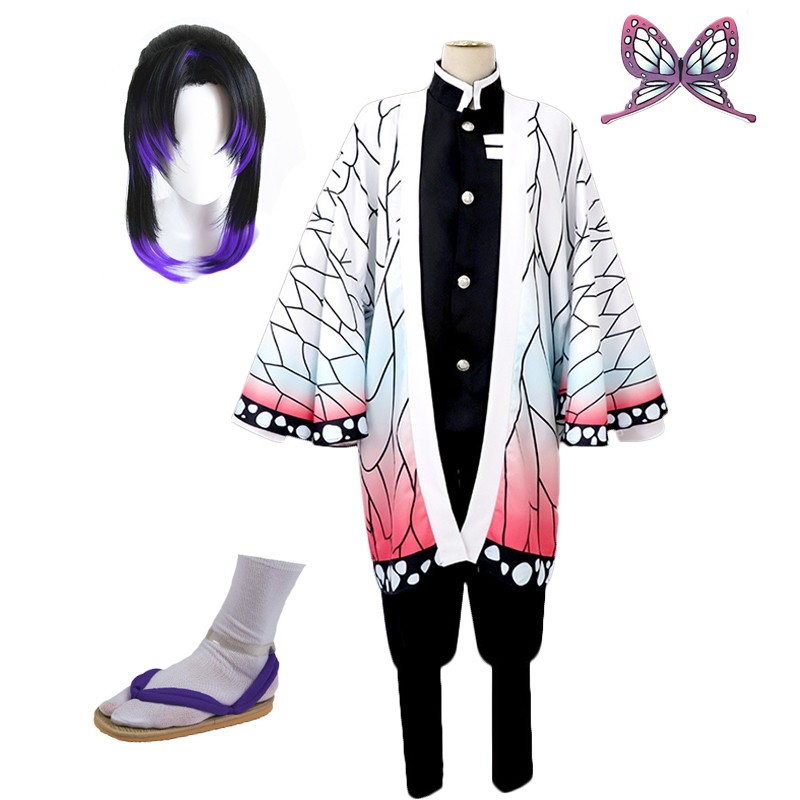 COSTUME COSPLAY KIMETSU No Yaiba Kochou Shinobu Anime Demon Slayer - Foto 2