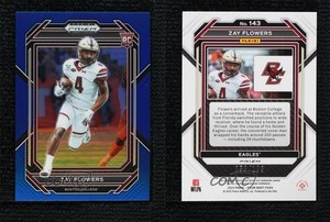 2023 Panini Prizm Draft Picks Blue Prizm /199 Zay Flowers #143 Rookie RC