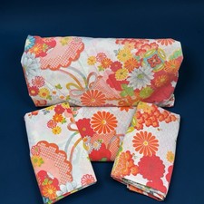 Vintage Wamsutta Japanese “Kimono” Floral Asian 1978. FULL SET