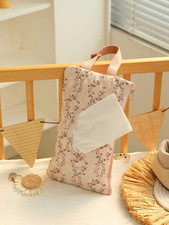 Quilted Baby Wipe Holder Quilted Wipe Pouch Portable Hanging Floral Wet Wipes...