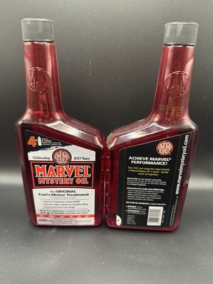 2 Pack Marvel Mystery Oil Fuel Additive Cleans Lubricates Engines, 16 Oz.