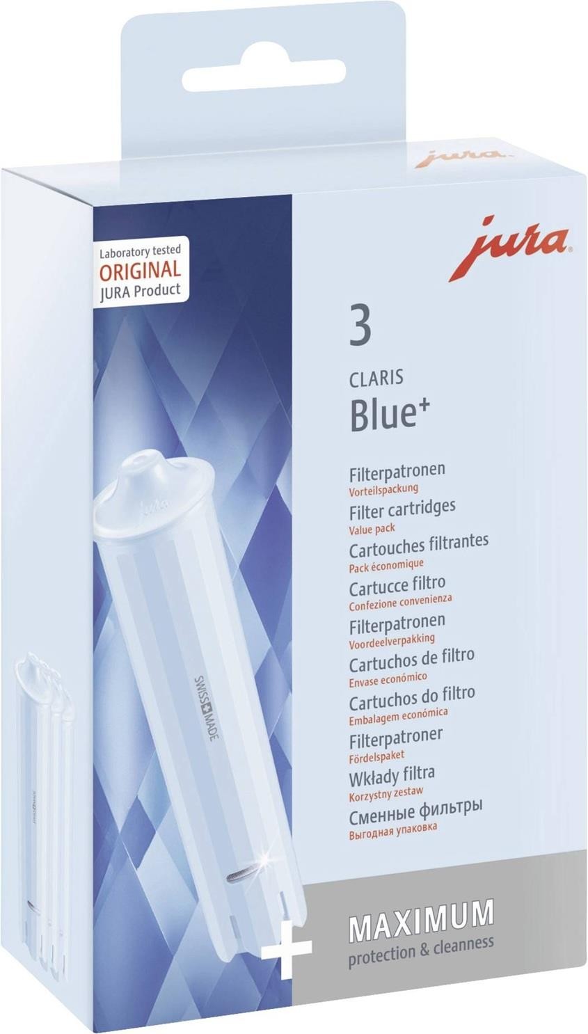 Jura Claris Blue+ 24231 Filter 3 Pack Hexagonal Fit For Coffee Machine Water