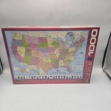 Map Of The USA 1000 piece jigsaw puzzle by Eurographics 680mm x 490mm SEALED NEW