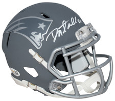 DANNY AMENDOLA SIGNED NEW ENGLAND PATRIOTS SLATE SPEED MINI HELMET JSA