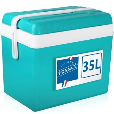 STIMO Kühlbox 35L Kühltasche Camping Thermo Cool Box Isolier Tasche Türkis Kunststoff