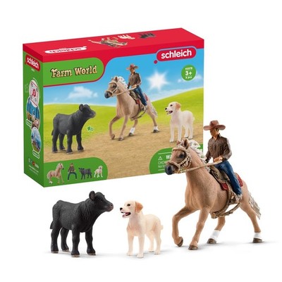 Schleich Farm World, Rodeo Toy for Kids, Western Riding Adventures with Cowbo...