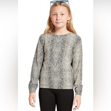 Volcom Snakeskin sweater Over N Out size XS 5/6 animal print Nwt