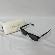 VERSACE MOD 3211 GB1 GLOSS BLACK GOLD GREEK KEY EYEGLASS FRAMES 55 17 145 CASE